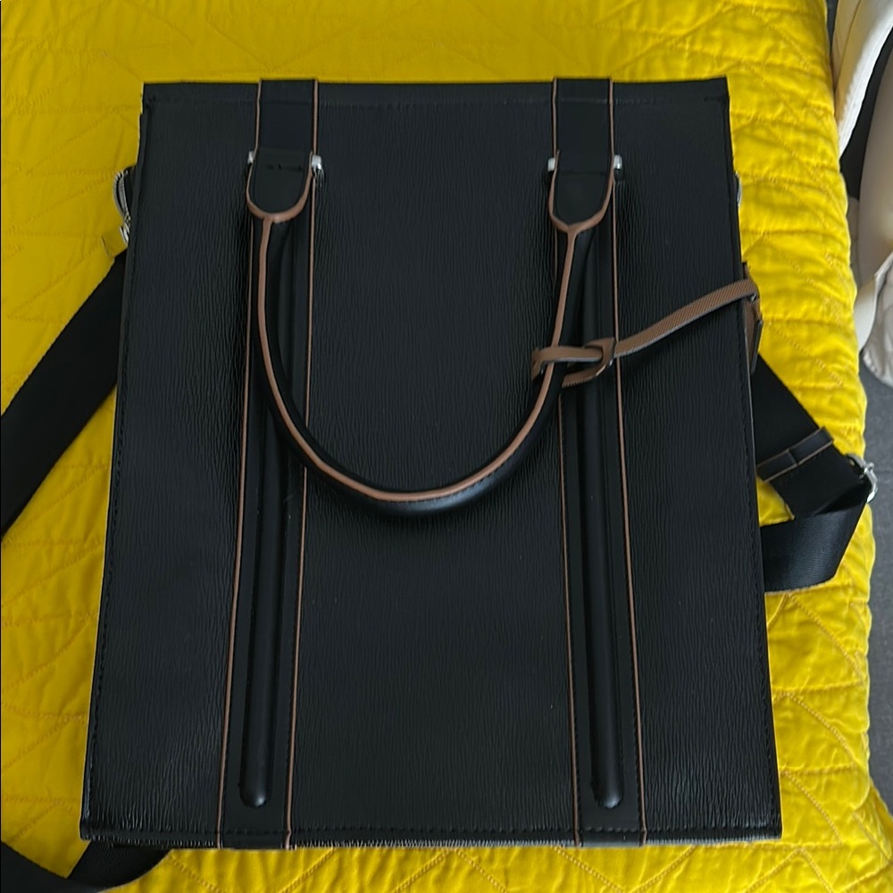 Zara Black and Brown Laptop Bag with Sleek Design unused